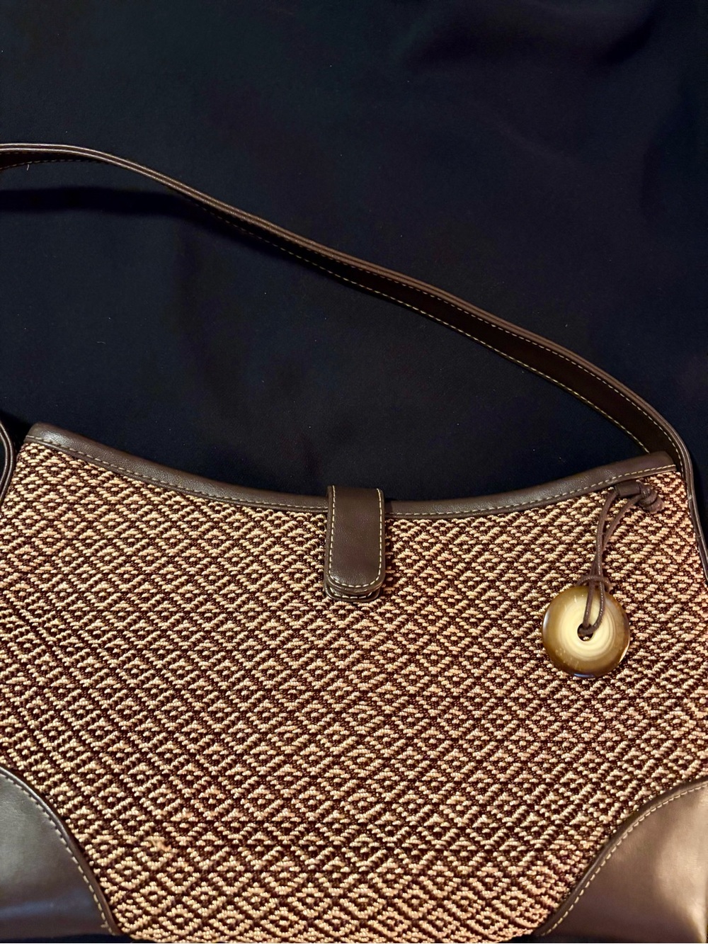 New The Sak Brown & Cream Woven Shoulder  Bag
